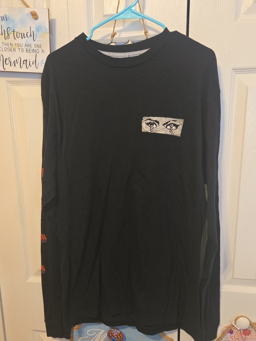 Volcom Black Long Sleeve Tee with Eye Graphic